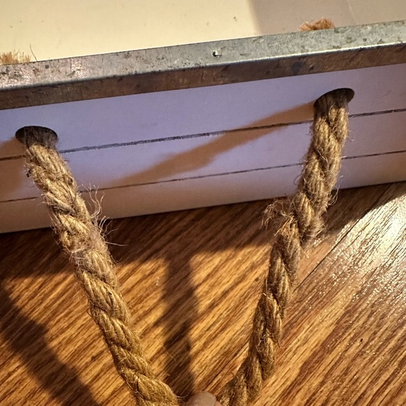 White Tray with Rustic Rope Handles - Picture 5 of 9